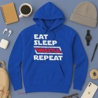 Funny Eat Sleep Wrestle Repeat Wrestling Gift Gift Hoodie thumb 3
