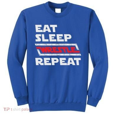 Funny Eat Sleep Wrestle Repeat Wrestling Gift Gift Sweatshirt