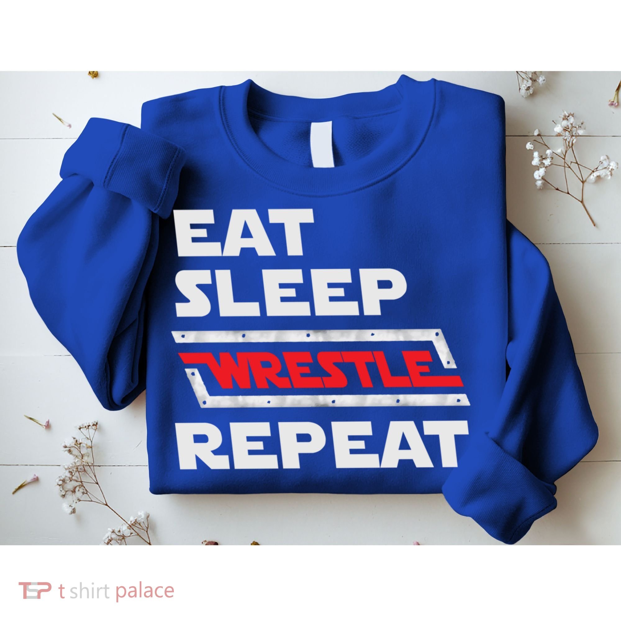 Funny Eat Sleep Wrestle Repeat Wrestling Gift Gift Sweatshirt
