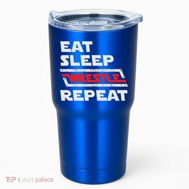Funny Eat Sleep Wrestle Repeat Wrestling Gift Gift Tumbler