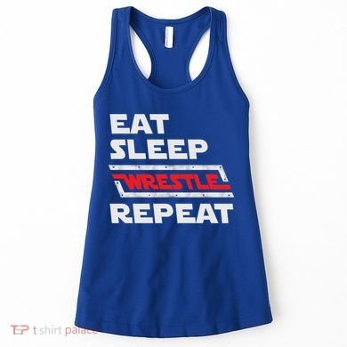 Funny Eat Sleep Wrestle Repeat Wrestling Gift Gift Women's Tank Top