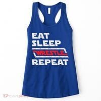 Funny Eat Sleep Wrestle Repeat Wrestling Gift Gift Women's Tank Top thumb 0