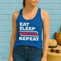 Funny Eat Sleep Wrestle Repeat Wrestling Gift Gift Women's Tank Top thumb 2