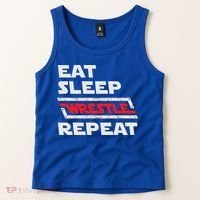 Funny Eat Sleep Wrestle Repeat Wrestling Gift Gift Tank Top thumb 2