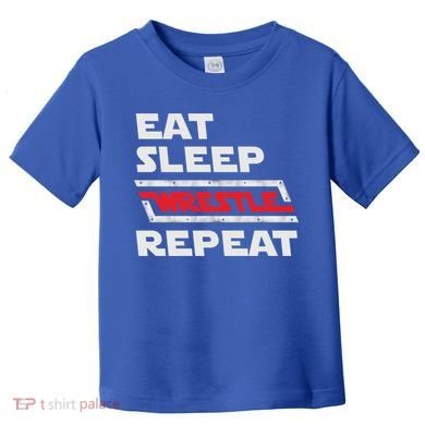 Funny Eat Sleep Wrestle Repeat Wrestling Gift Gift Toddler T-Shirt
