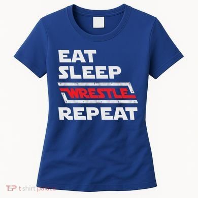 Funny Eat Sleep Wrestle Repeat Wrestling Gift Gift Women's T-Shirt