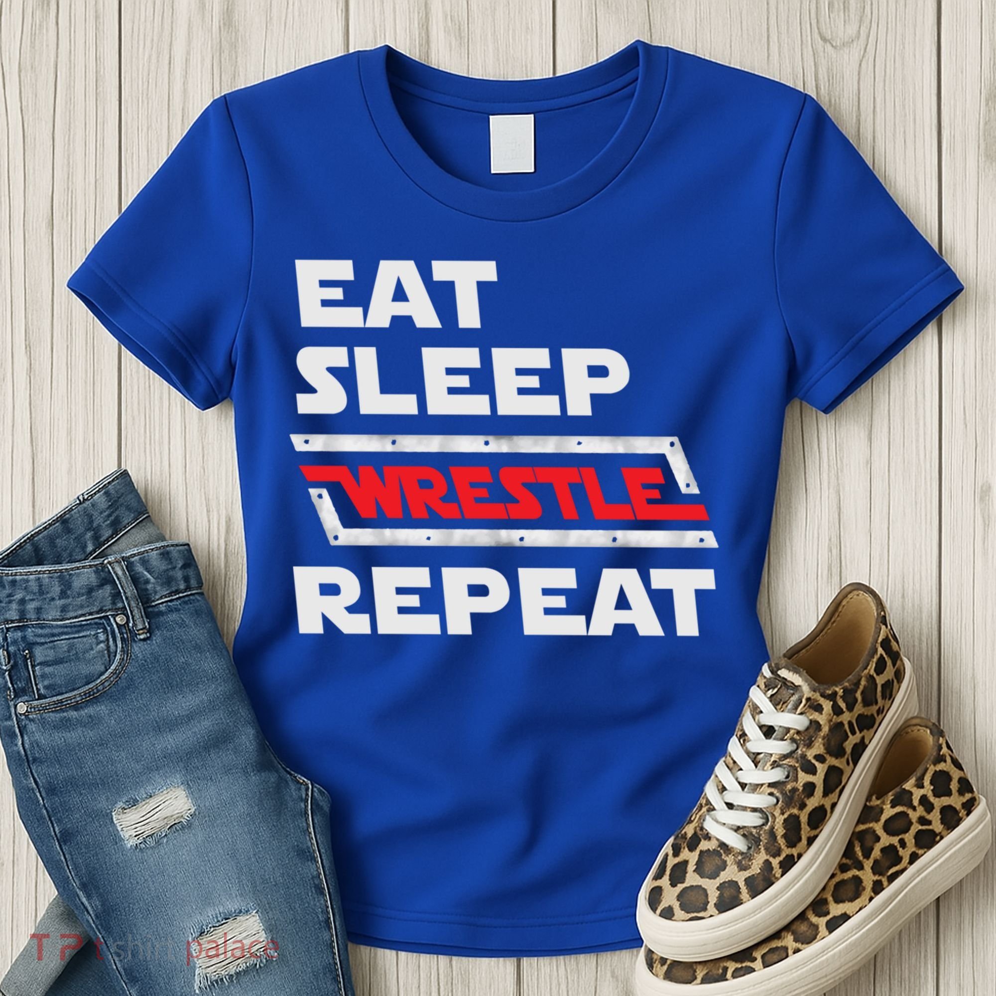 Funny Eat Sleep Wrestle Repeat Wrestling Gift Gift Women's T-Shirt