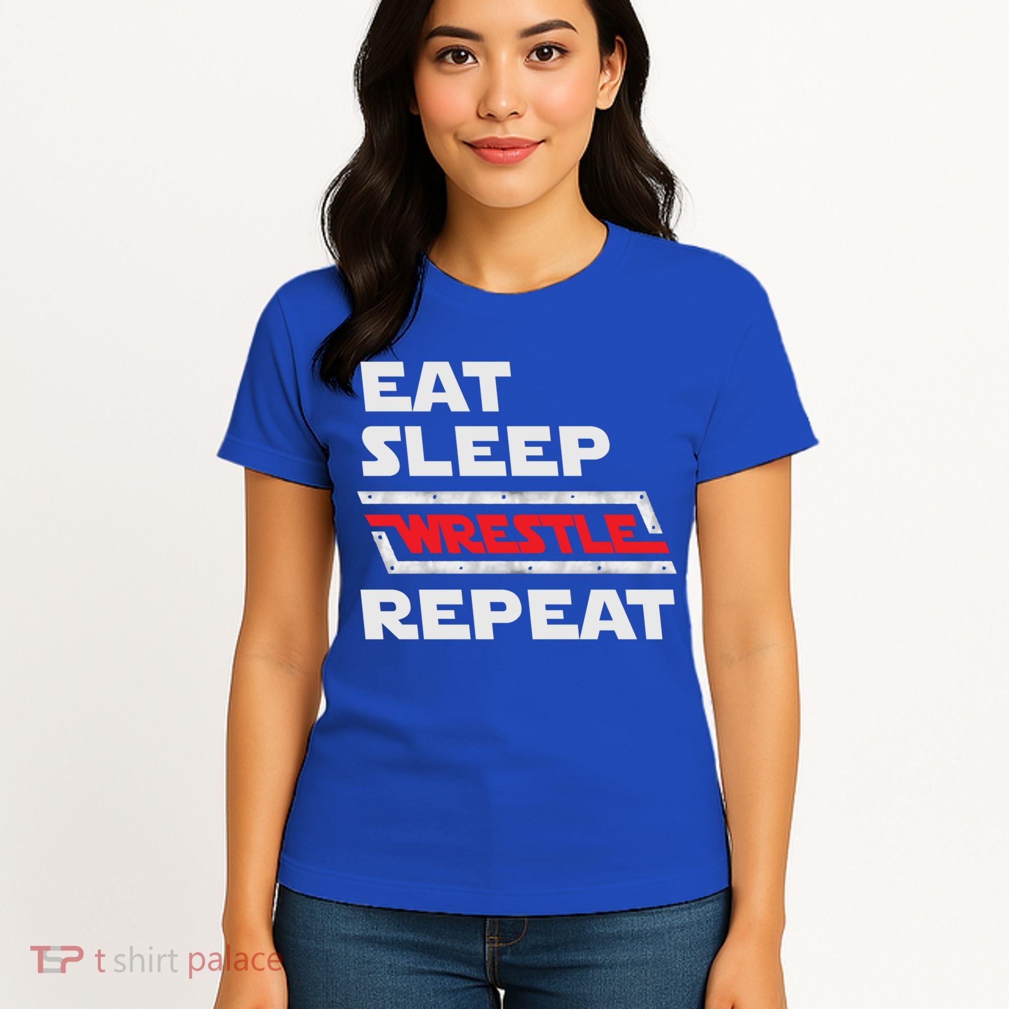 Funny Eat Sleep Wrestle Repeat Wrestling Gift Gift Women's T-Shirt