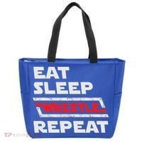 Funny Eat Sleep Wrestle Repeat Wrestling Gift Gift Tote Bag thumb 0
