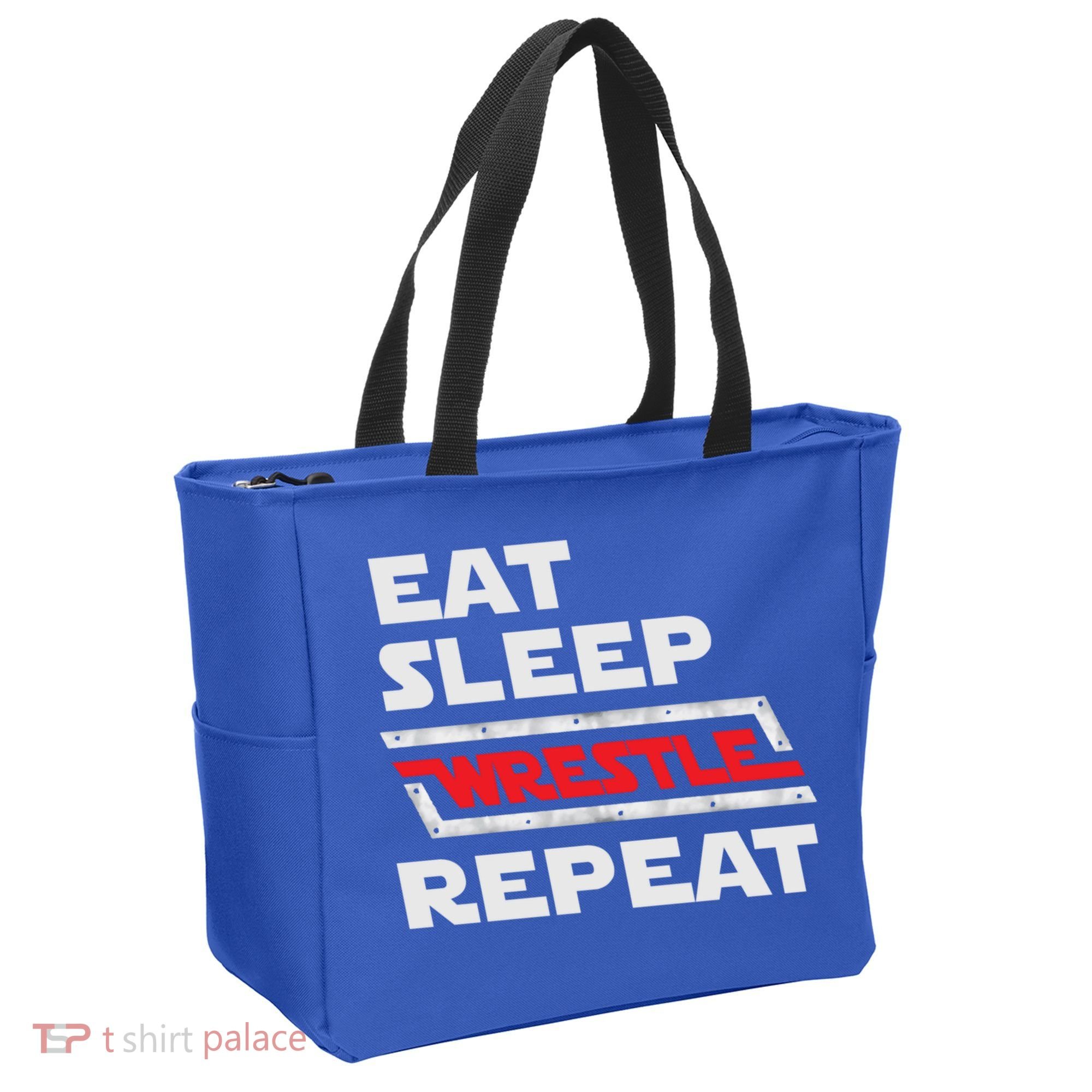 Funny Eat Sleep Wrestle Repeat Wrestling Gift Gift Tote Bag