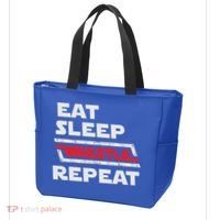 Funny Eat Sleep Wrestle Repeat Wrestling Gift Gift Tote Bag thumb 3