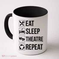 Funny Eat Sleep Theatre Repeat Gift Coffee Mug thumb 0