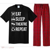 Funny Eat Sleep Theatre Repeat Gift Pajama Set thumb 0