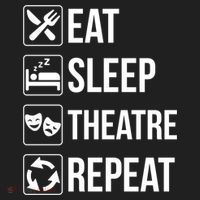 Funny Eat Sleep Theatre Repeat Gift Hat thumb 2