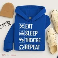Funny Eat Sleep Theatre Repeat Gift Hoodie thumb 4