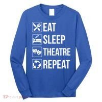 Funny Eat Sleep Theatre Repeat Gift Long Sleeve Shirt thumb 0
