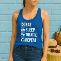 Funny Eat Sleep Theatre Repeat Gift Women's Tank Top thumb 2