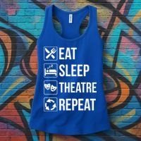 Funny Eat Sleep Theatre Repeat Gift Women's Tank Top thumb 3