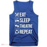 Funny Eat Sleep Theatre Repeat Gift Tank Top thumb 0