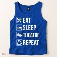Funny Eat Sleep Theatre Repeat Gift Tank Top thumb 2
