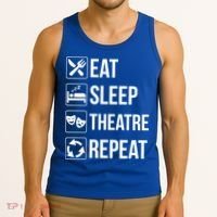Funny Eat Sleep Theatre Repeat Gift Tank Top thumb 3