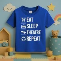 Funny Eat Sleep Theatre Repeat Gift Toddler T-Shirt thumb 3