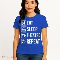 Funny Eat Sleep Theatre Repeat Gift Women's T-Shirt thumb 4