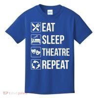 Funny Eat Sleep Theatre Repeat Gift Kids T-Shirt thumb 0