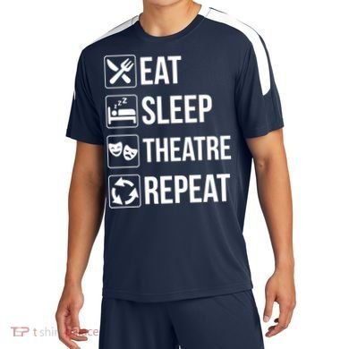 Funny Eat Sleep Theatre Repeat Gift Soccer Jersey