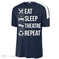 Funny Eat Sleep Theatre Repeat Gift Sport-Tek Competitor United Soccer Jersey thumb 2