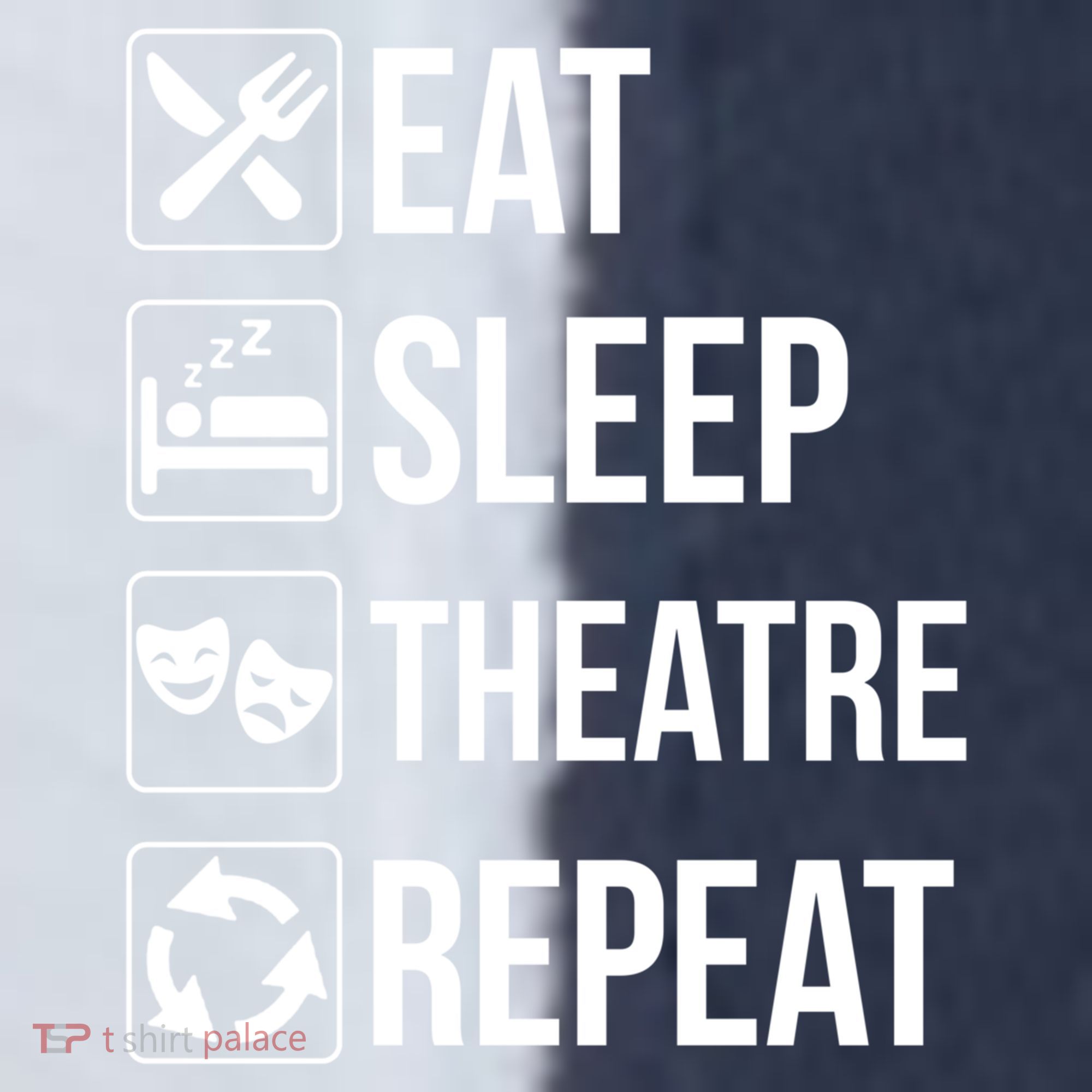 Funny Eat Sleep Theatre Repeat Gift Sport-Tek Competitor United Soccer Jersey
