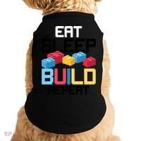 Funny Eat Sleep Build Gift Men Women Cool Blocks Building Doggie Tank thumb 0