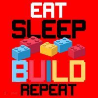 Funny Eat Sleep Build Gift Men Women Cool Blocks Building Santa Hat thumb 1