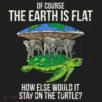 Flat Earth Society Turtle Elephants  Gift Women's Sweatshirt thumb 2