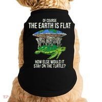 Flat Earth Society Turtle Elephants  Gift Doggie Tank thumb 0