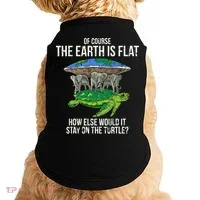 Flat Earth Society Turtle Elephants  Gift Doggie Tank thumb 0