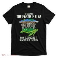 Flat Earth Society Turtle Elephants  Gift T-Shirt thumb 0