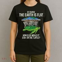 Flat Earth Society Turtle Elephants  Gift T-Shirt thumb 4