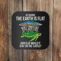 Flat Earth Society Turtle Elephants  Gift Coaster thumb 0
