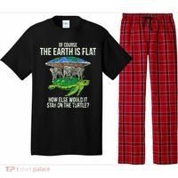 Flat Earth Society Turtle Elephants  Gift Pajama Set thumb 0