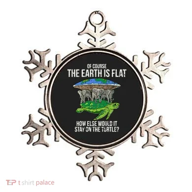 Flat Earth Society Turtle Elephants  Gift Ornament