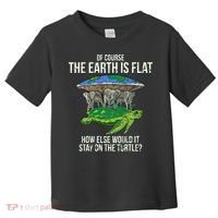 Flat Earth Society Turtle Elephants  Gift Toddler T-Shirt thumb 0