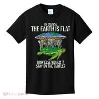 Flat Earth Society Turtle Elephants  Gift Kids T-Shirt thumb 0