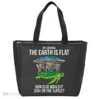Flat Earth Society Turtle Elephants  Gift Tote Bag thumb 0