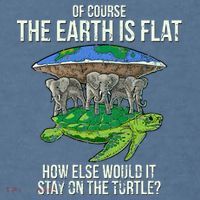 Flat Earth Society Turtle Elephants  Gift Garment-Dyed Sweatshirt thumb 2