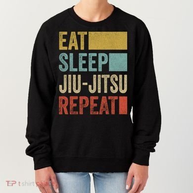 Funny Eat Sleep Jiu-Jitsu Repeat Gift Women's Sweatshirt