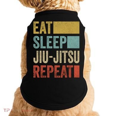 Funny Eat Sleep Jiu-Jitsu Repeat Gift Doggie Tank