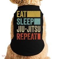 Funny Eat Sleep Jiu-Jitsu Repeat Gift Doggie Tank thumb 0