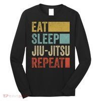 Funny Eat Sleep Jiu-Jitsu Repeat Gift Long Sleeve Shirt thumb 0