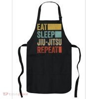 Funny Eat Sleep Jiu-Jitsu Repeat Gift Apron thumb 0